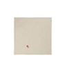 IB Laursen Fabric Napkin Tradition with Woven Heart Linen-Coloured Width