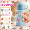 202Pcs Cute Cartoon Animal Stickers Water Bottle Stickers Pet Bulk