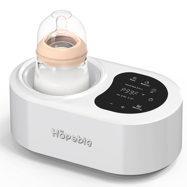Hopebig Bottle Warmer Upgraded 7-in-1 Water-Free Bottle Warmer for Breastmilk or Formula Baby Bottle Warmer Milk Warmer with LED Display Accurate Precise Temperature Control and Timer