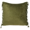 Safavieh Home Collection Dandria Boho Dark Green Fringe Tassel 18-inch