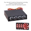 PC Fan Controller, DC 12V 4-Channel Computer Fan Speed and