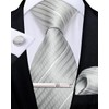 DiBanGu Necktie, Striped Necktie, Handkerchief, Cufflinks, Tie Pin Set, Wedding,