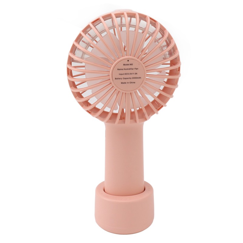 Handheld Misting Fan Quiet 2000mAh 3 Wind Speed 2 Spray