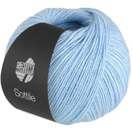 LANA GROSSA Sottile Delicate Net Yarn Structure Made of Cotton, Filled with Fine Merino Fibres, Hand Knitting Yarn Made of 85% Cotton and 15% Virgin Wool (Merino), 50 g Wool for Knitting and