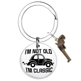 Funny Gifts for Dad Grandpa Him from Daughter Son Dad Keychain Fathers Day Birthday Keyring for Husband Best Gift Idea for Men