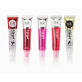 NIcka K New York 5 Pack Lip Gels: Rosehip, Cherry, Bubblegum, Strawberry, Argan - Bundled by Smart Cutie