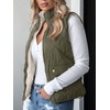 Valphsio Womens's Reversible Vest Lightweight Quilted Sherpa Fleece Vest Sleeveless