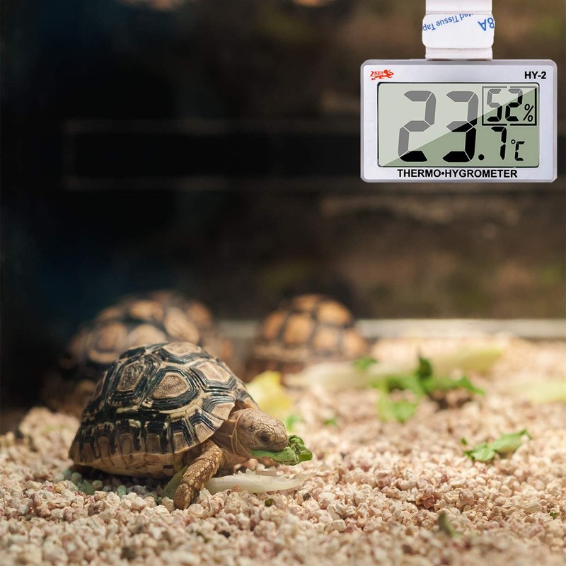 Cluoling Thermometer/Hygrometer, Reptile, Temperature and Humidity Management, Thermometer, Digital HD