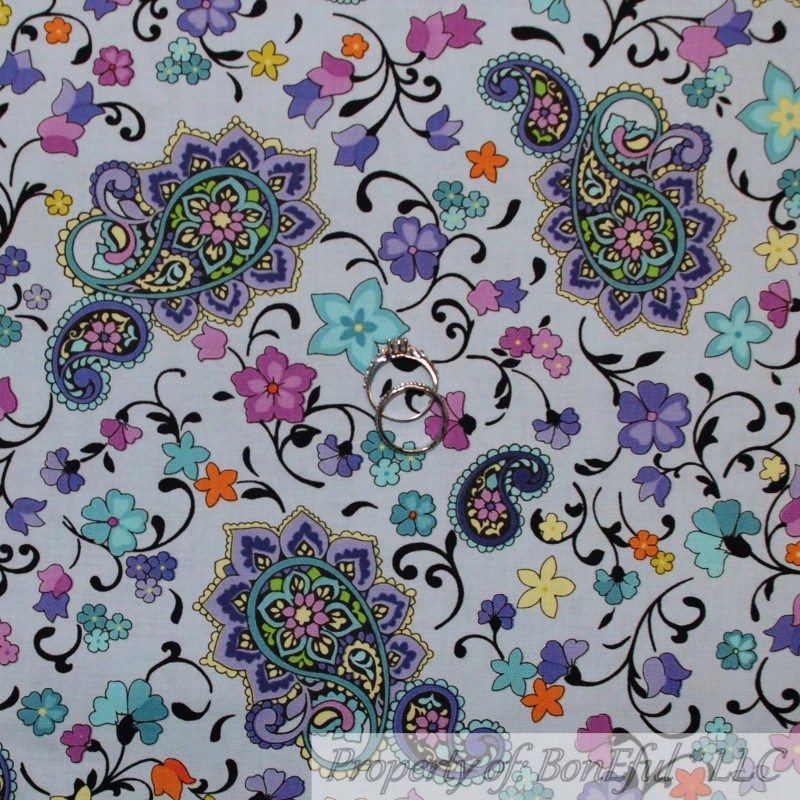 Springs Creative BonEful Fabric FQ Cotton Quilt Rainbow Princess Belle