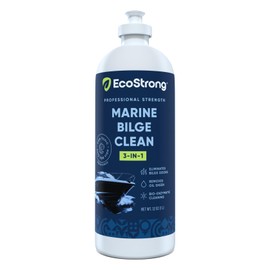Eco Strong Bilge Cleaner & Deodorizer | Heavy Duty Formula Digests Odor Causing Sludge, Grease, Oil, Sheen, Gasoline | Biodegradable, Fish Safe, Chemical-Free (32oz)
