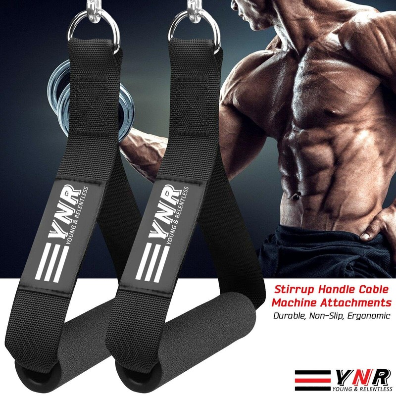 Exercise Handles Heavy Duty Cable Machine Attachments D Handle Stirrup