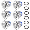 LPZMPZ Push Button 16 mm Momentary Push Button Waterproof Momentary