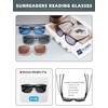 OLOMEE Large Reading Sunglasses Mens Wide Readers Sunglasses +4.00 Lightweight