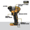 DEWALT 20V MAX* 1/4 in. Brushless Cordless Impact Driver (Tool