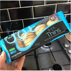 12 x Ricesnax Salt & Vinegar Rice Thins 100g Delicious And Crispy Treat With Family And Friends Gift Hamper