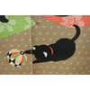 Made in Japan Noren Curtain Tapestry Japanese Black Cats by