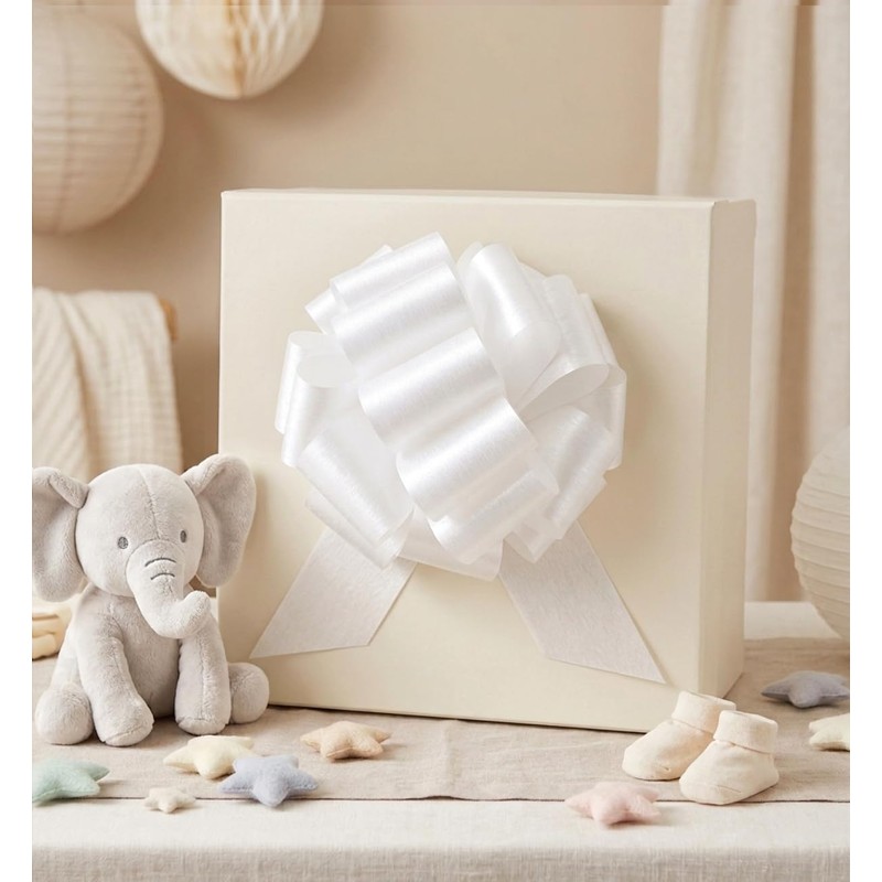 2PCS Pull Bow for Gift Wrapping, 10" Large Ribbon Bow,