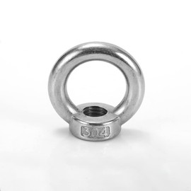 10 Pcs Stainless Steel M5 Thread Female Loop Ring Shape Bolts Lifting Eye Nut Bolt Shoulder Threaded Eyebolts for Hanging Lamp