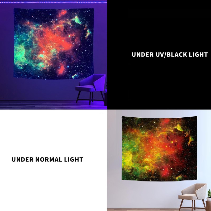 PSYHILAR Black Light Posters for Adults and Teens Blacklight Galaxy