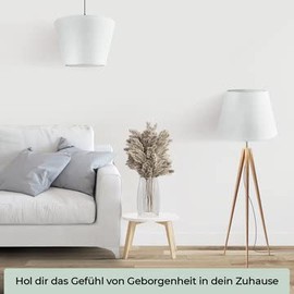 Wogati® Lampshade, Various Sizes and Colours, Colour: White / Size: L | E14 | Cotton | Lampshade Floor Lamp + Lampshade Pendant Lamp + Lampshade for Table Lamp