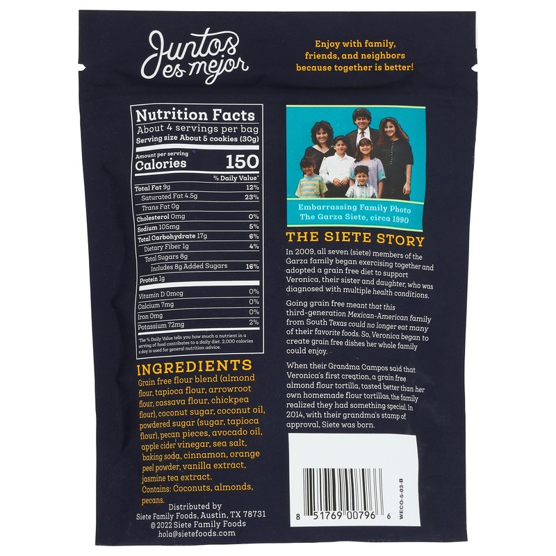 Siete Grain Free Mexican Wedding Cookies