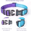 Roses&Poetry Reflective Dog Collar with Gradient Violet, Adjustable Durable Pet