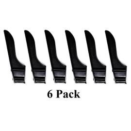 JSP Manufacturing Black or White Dock Piling Line Holder Hook - Store Your Dock Lines/Ropes (6, Black)