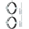 PATIKIL 4.3"-4.6"/108-118mm Split Ring Pipe Hanger, 2 Pcs Heavy Duty