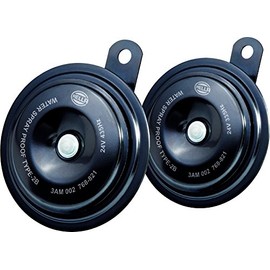 HELLA 002768821 Black 92mm 24V Disc Horn Kit (Universal Fit)