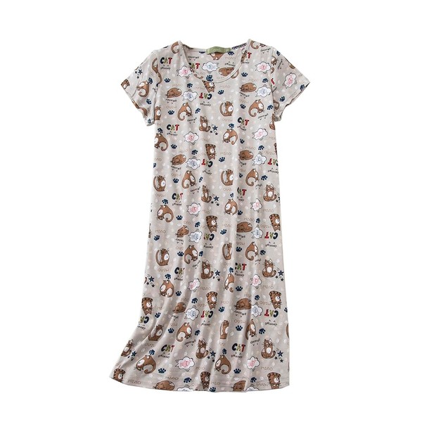 Dreamskull Short Sleeve Nightdress For women uk Women's Nightdresses &Nightshirts