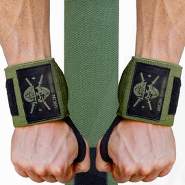 Iron Infidel Wrist Wraps for Weightlifting - 18" Heavy Duty Support for Working Out, Gym Accessories for Men - Use for Lifting, Crossfit, Fitness, Exercise, Bench Press, Powerlifting (OD Green)