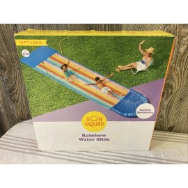 Sun Squad Pool Beach Fun SUN SQUAD RAINBOW WATER SLIDE 18 Ft Long Sprinklers