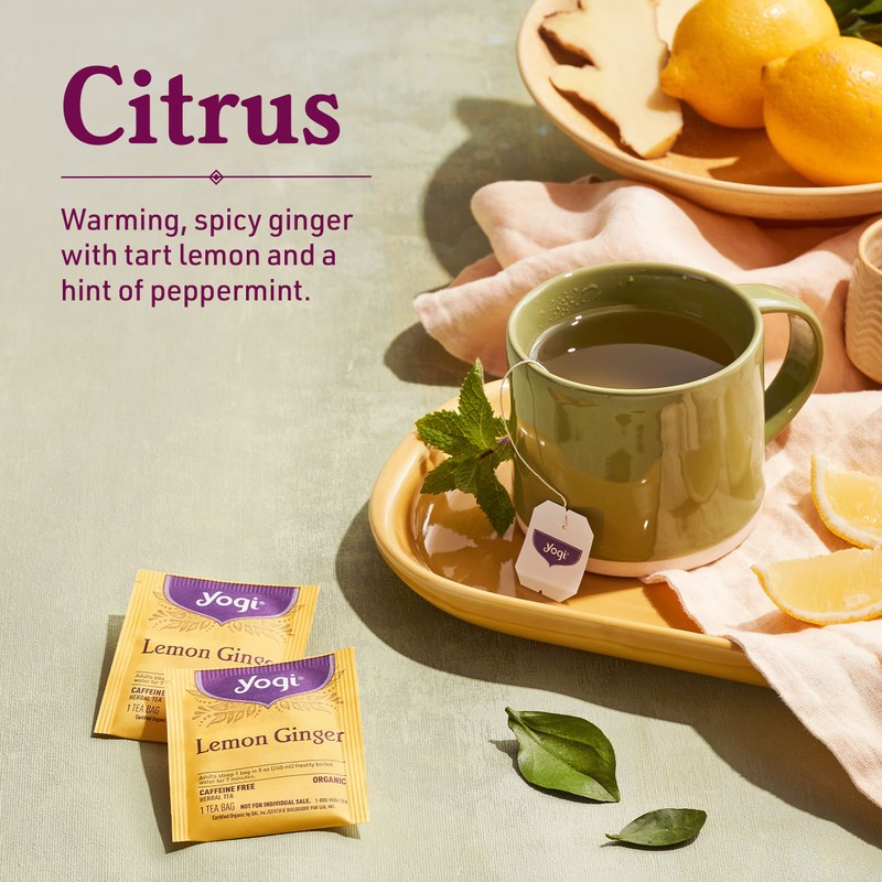 Yogi Tea - Lemon Ginger Tea (3 Pack) - Caffeine
