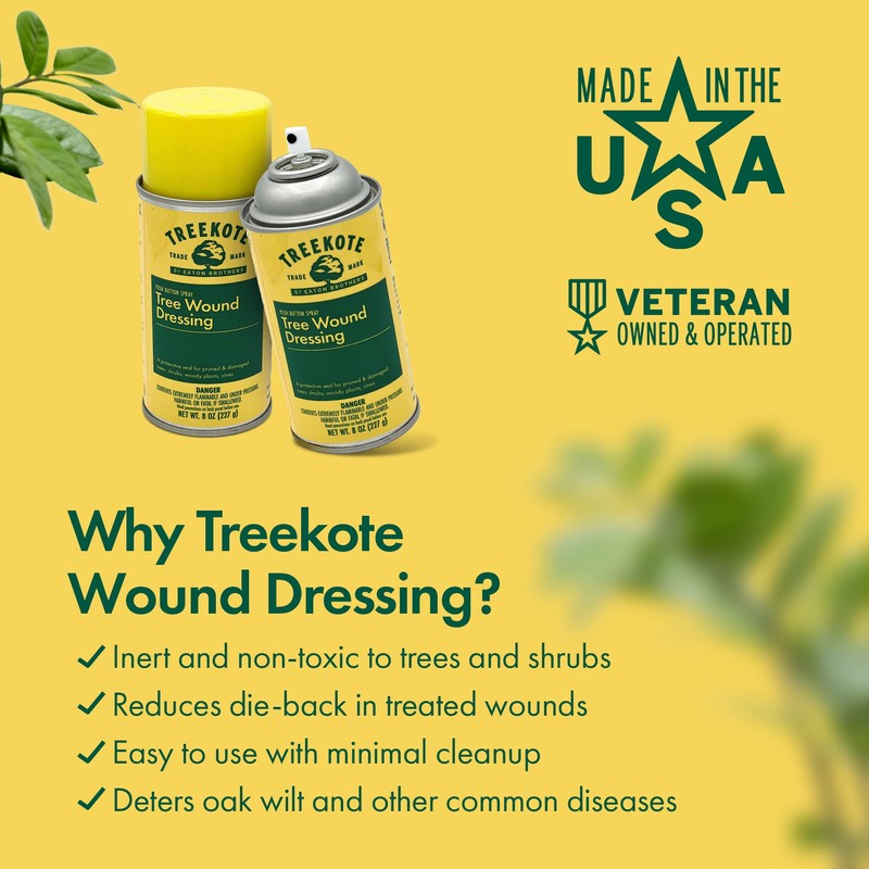 Treekote Tree Wound Dressing - 8 OZ Aerosol Pruning Sealer