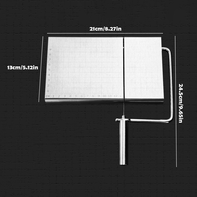 CYINGWIN Cheese Slicer with Cutting Board and Measuring Grid, Adjustable