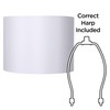 White Hardback Large Drum Lamp Shade 16" Top x 16"