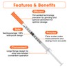 100Pack Lab Dispensing U-100-31 Ga, 0.5cc/mL Jeringas with 1/4" (6mm)