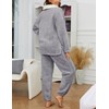 Springrain Fluffy Pajamas Set for Women Warm Fleece Pjs Set