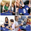 LERYG Round Poker Mat,39/47/55/63 inch 6-10 Person Texas Poker Rubber