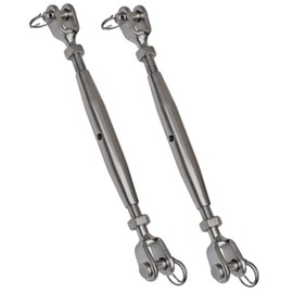 Smart Choice Marine Closed Body Turnbuckle Rigging Screw 316 Marine Stainless Steel Choose Size and Quantity (M16 16mm (5/8"), 02-Pack)