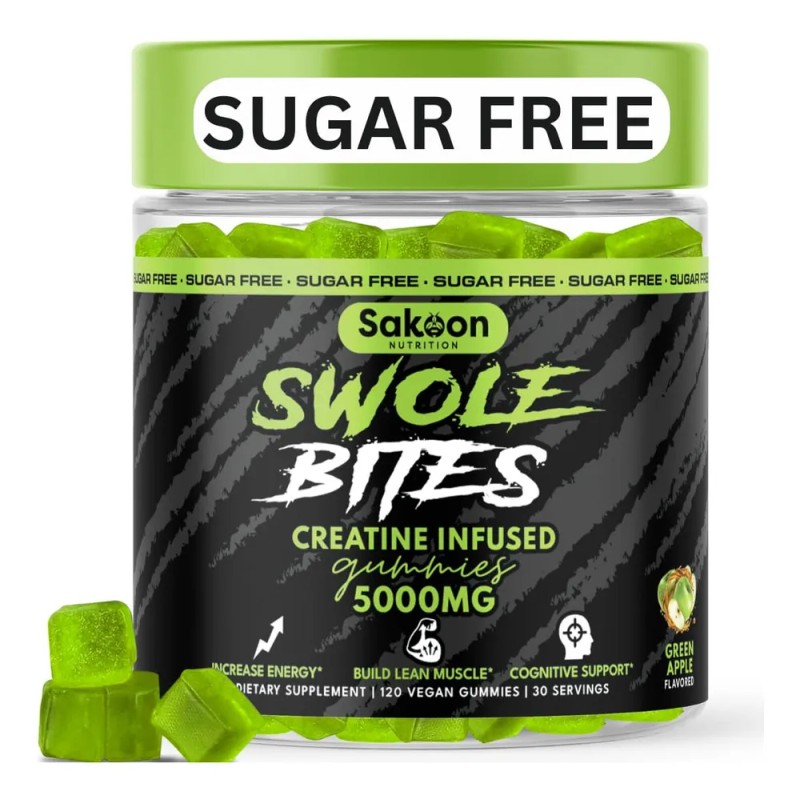 Gomitas Creatina Monohidratada Sakoon Nutrition Manzana Verde x120