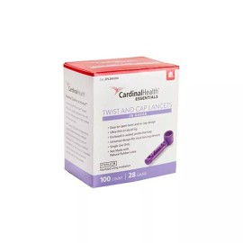 Cardinal Health ReliaMed Twist & Cap Lancets 28G - 100/BX