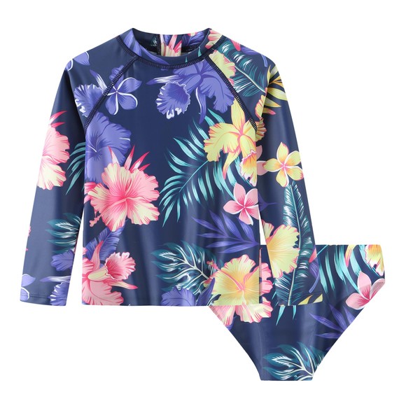 Baby Girls Rash Guard Set for Girls Long Sleeve Swimsuits