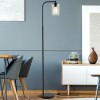 Industrial Black Floor Lamp with Glass ShadeColor: as show Color