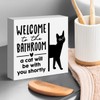 Funny Bathroom Decor Welcome to the Bathroom Wooden Box Sign