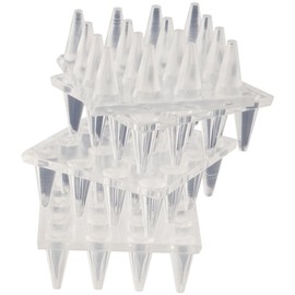 SoftTouch 2-Pack 4" Square Anti-Dent Carpet Protectors - 5/8" Height Spiked Pads for Deep Pile Carpets - Self-Stick Furniture Savers for Sofas & Heavy Furniture - Clear