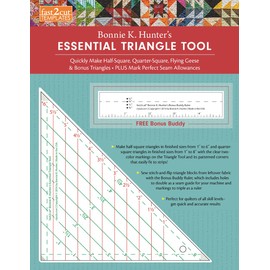fast2cut Bonnie K. Hunter's Essential Triangle Tool: Quickly Make Half-Square, Quarter-Square, Flying Geese & Bonus Triangles - Plus Mark Perfect Seam ... - FREE Bonus Buddy Ruler (Fast2cut Templates)
