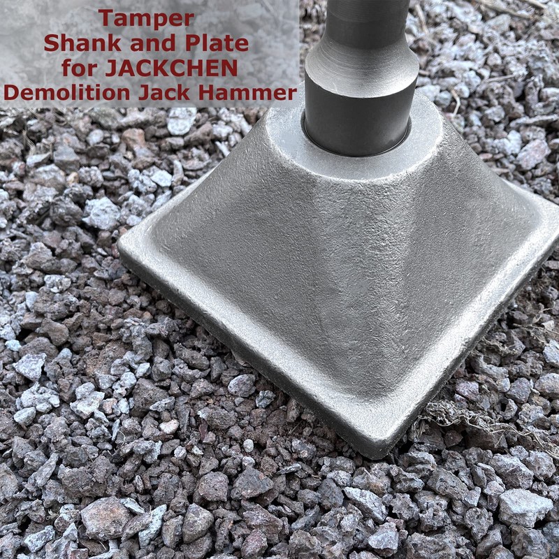 JACKCHEN 1-3/16 inch (30mm) Tamper Shank, Jack Hammer Plate Tamper