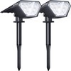 Biling Solar Spotlights Outdoor, 2-in-1 Solar Landscape Lights 12 LED