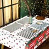 4 Pack Christmas Table Cloth Christmas Party Tablecloth Xmas Party